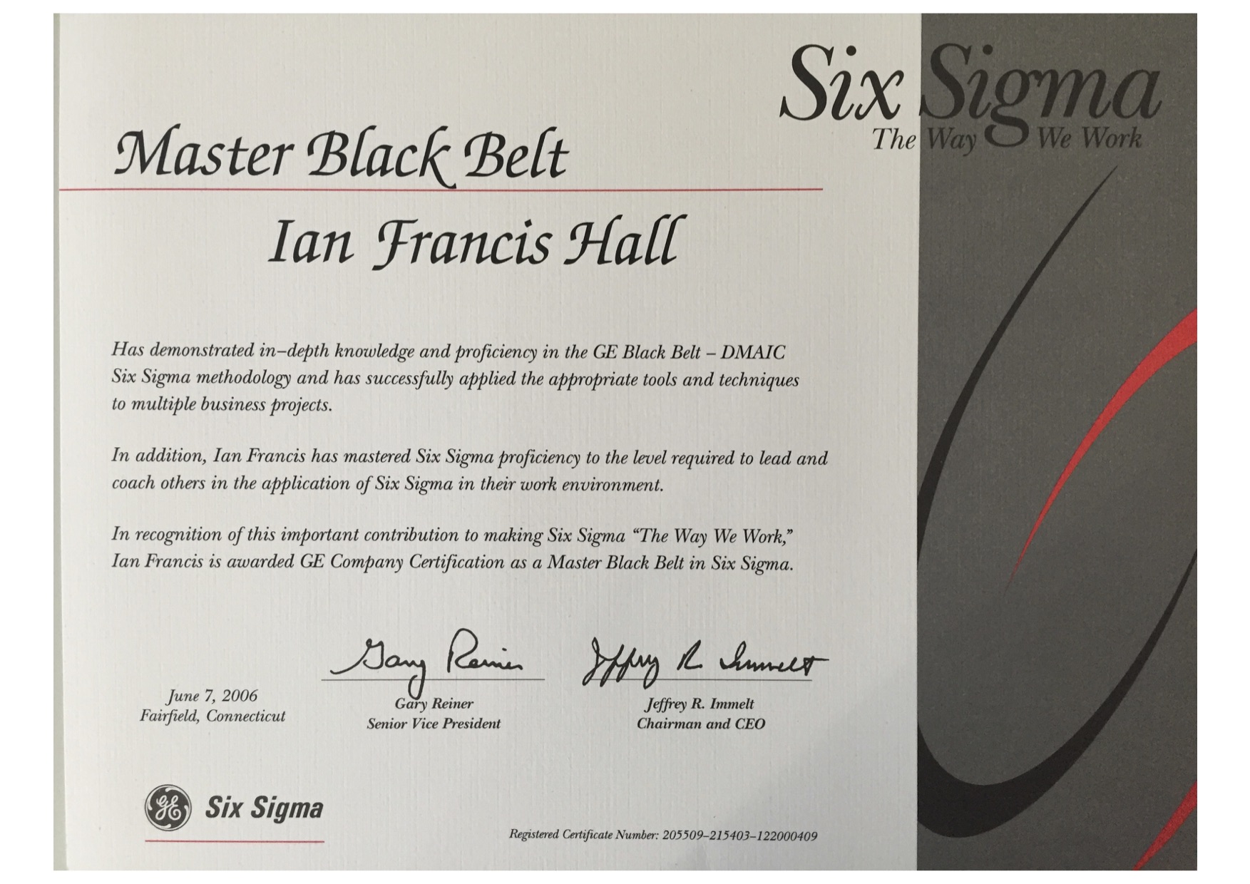 Six Sigma certification